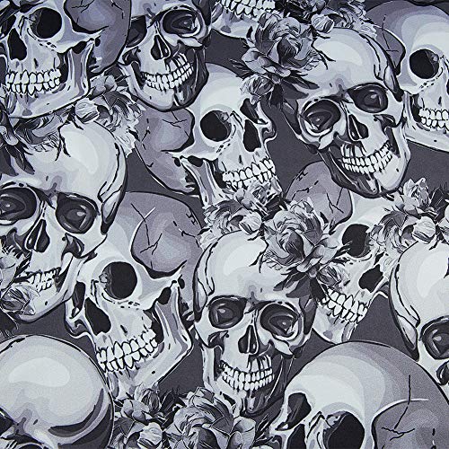 RAISEVERN Unisex Schädel 3D Print Lustige Herren Kurzarm Sommer Tops T Shirts M