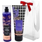 Bath & Body Works Emily in Paris Collections LAVENDER LUXE 2pc Gift Set with a Red Bow for Holidays – Body Cream & Fine Fragrance Mist – Full Size