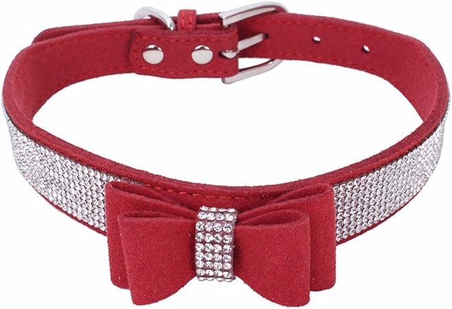red diamond dog collar