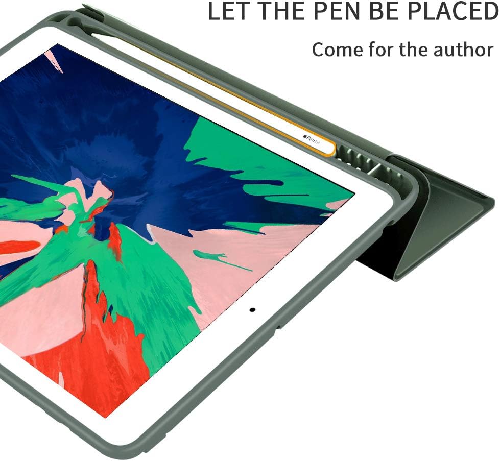 ZOYU Case for iPad 9th/8th/7th Generation with Pencil Holder, Slim Stand Smart Case with Soft TPU Back Cover - Image 3