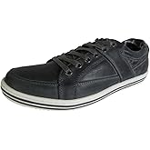 Steve Madden Mens Ropperr Lace Up Fashion Sneaker Shoe, Grey Leather, US 13