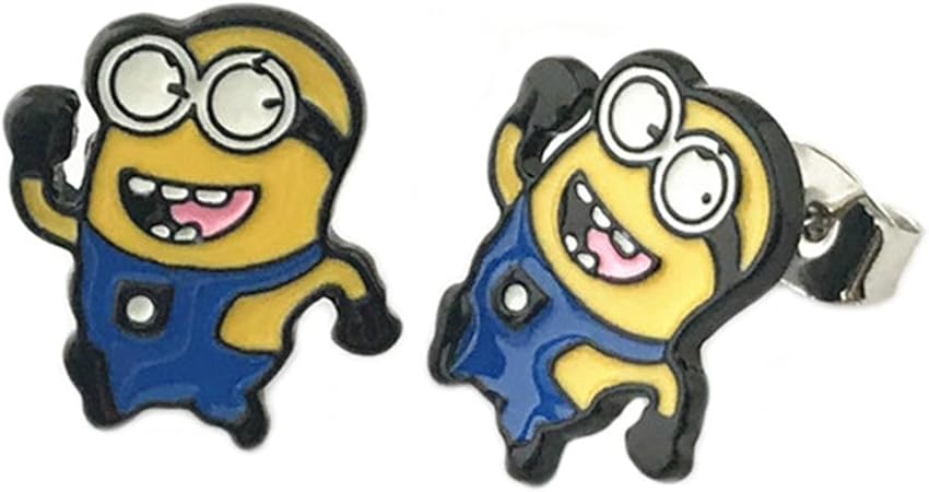 Amazon Athena怪盗グルーミニオンズロゴsuperhero Comics Cartoon Postスタッドイヤリングでギフトボックス イヤリング おもちゃ