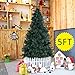 Goplus Artificial Christmas Tree Xmas Pine Tree with Solid Metal Legs Perfect for Indoor and Outdoor Holiday Decoration (5 Feet, Green)