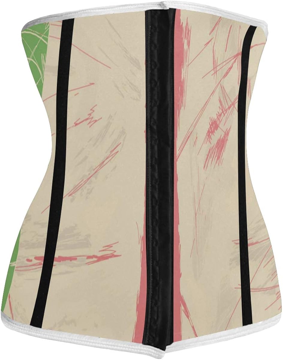 Women 's Waist Cinchers 3 Rows of Hook and Eye Closure Waist Corset Polynesian Tiki Body Shaper