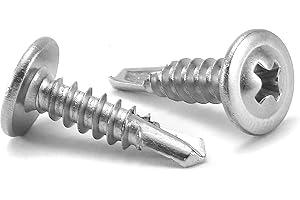 #8 x 3/4" Sheet Metal Screws 100PCS 410 Stainless Steel Truss Head Fast Self Tapping Screws by SG TZH