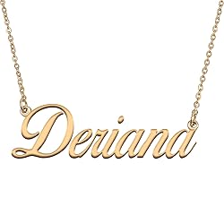 HUAN XUN Customized Custom Simple Any Name Necklace
