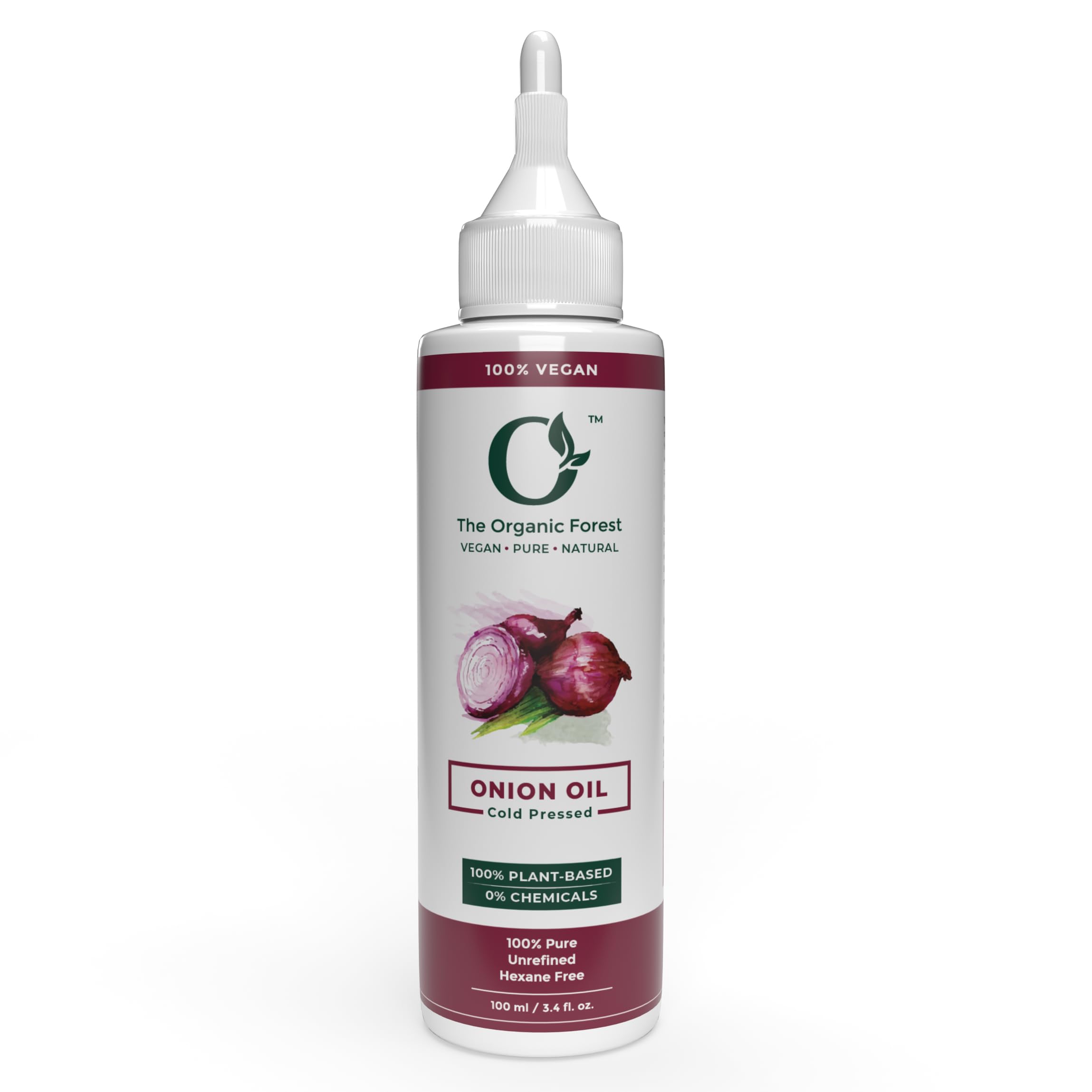 100% Plant Based Onion Hair Oil for Damaged, Dry Hair & Scalp | Nourishing & Moisturizing | Suitable For All Hair Types - Sulfate-Free, Natural, Non-Greasy Hair Oil with Rich Nutrients
