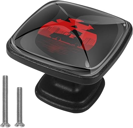 Perillas de vestuario Coche rojo de dibujos animados Perillas de pecho