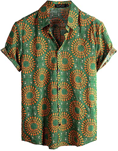 VATPAVE Mens Casual Hawaiian Shirts Short Sleeve