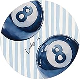 NaZaUK Blue Lucky 8 Ball Mouse Pad, Cute Mouse Pads for Desk, Trendy Navy Preppy Mousepad for Office Dorm Computer Laptop Gaming, Desk Supplies for Women Office Aesthetic, 8.7x8.7 Inch