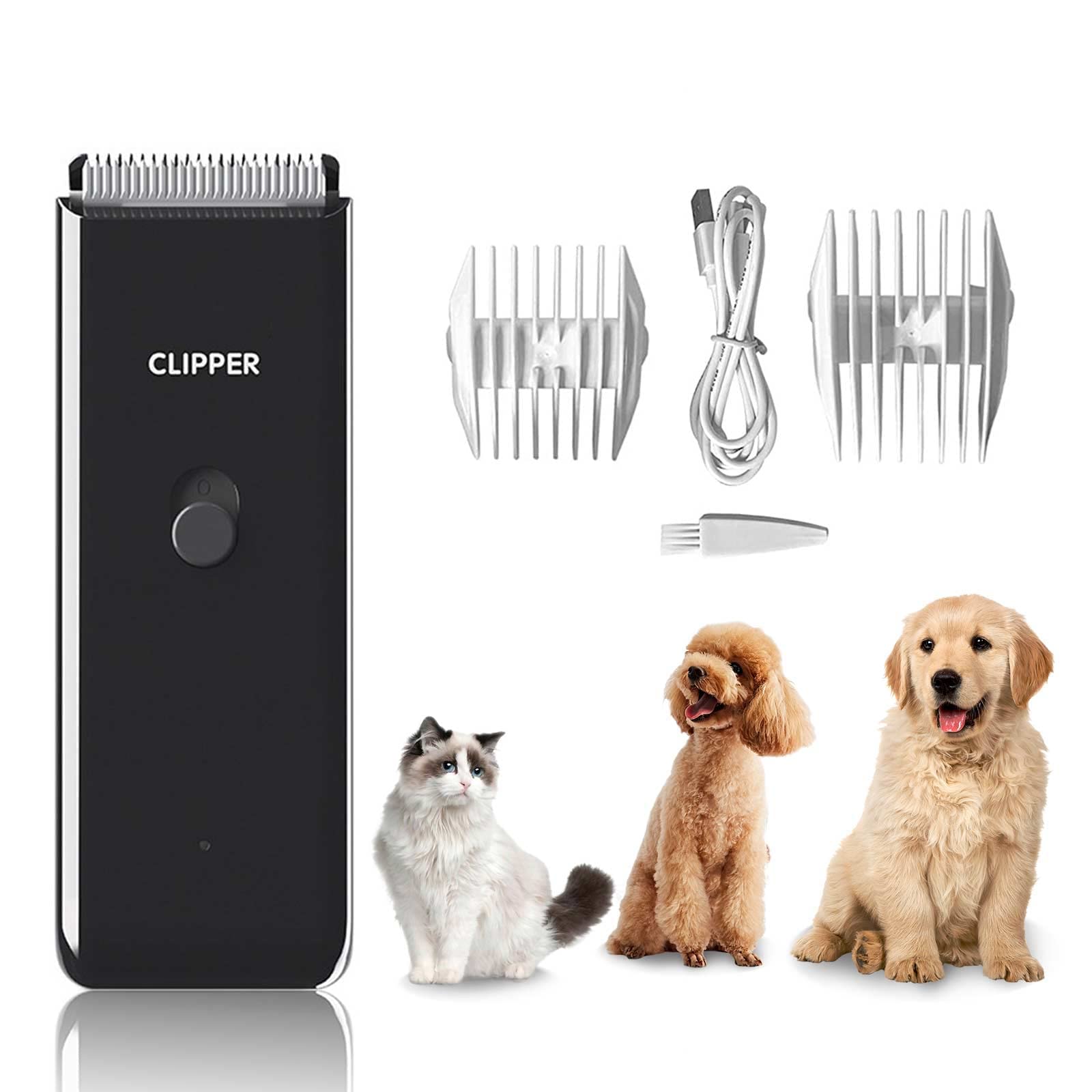 Dog Clippers Pet Grooming Clippers Kit,Low Noise Shaver Portable Electric USB Rechargeable Cordless Trimmer for Dogs,Cats and Other Pets, Black — image 1