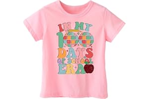 CHEERILULU Toddler 100 Day of School Shirt for Boys Kid Grils, My Happy 100th Day of School T Shirt, Cotton Blend, Funny Design :4-7T