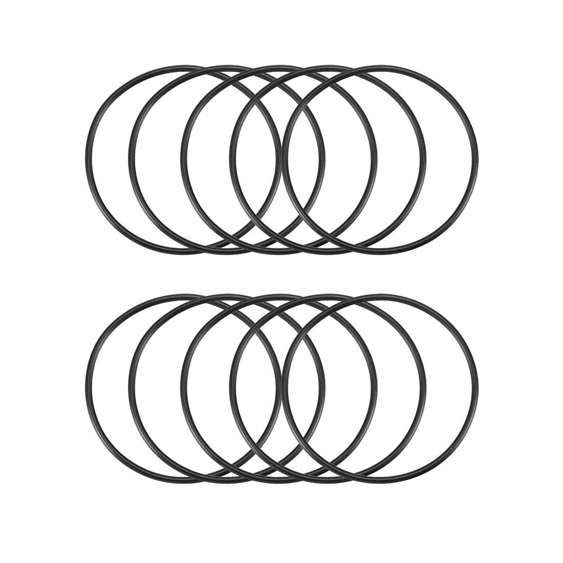Sourcingmap Nitrile Rubber O-Rings 55mm OD 51mm ID 2mm Width, Metric Sealing Gasket, Pack of 10
