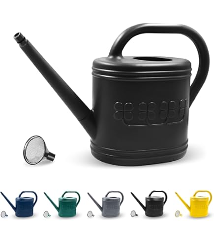 Bloem Annaffiatoio Easy Pour Deluxe 2,6 Galloni (9,8 Litri) - Nero - Doppia Maniglia E Beccuccio Regolabile Per Giardinaggio Preciso - 4
