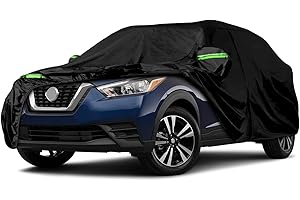 SPORTULI Waterproof Car Covers Replace for 2016-2024 Nissan Kicks, 6 Layers All Weather Custom-fit Car Cover with Zipper Door & Windproof Bands for Snow Rain Dust Hail Protection (Kicks)