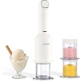 FEPPO Ice Cream Maker Machine - 5-in-1 Dessert Maker with 3 x 0.63-Pint Cup | 160W Homemade Compact IceCream Maker for Ice Cream, Milkshake, Slushie, Sorbet &amp; Mix-Ins, for Kitchen, Backyard &amp; Party