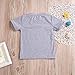Children Gray Young Wild Three Birthday Brother Twin Letter Print T-Shirts