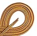 OrthoStep Thin Round Athletic Nylon Gold - Tan Combo 54 inch Shoelaces - Fused Tips - Work Boot Laces 2 Pair Pack