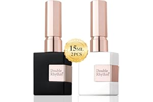 Double Rhythm 2 Pcs 15ml UV Gel Polish Set Pure White And Black Color Gel Nail Polish Kit Nail Art Salon DIY (2-A1015+A1093)