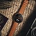BONSTRAP Quick Release Brown Leather Watch Bands 20mm Compatible with Samsung Galaxy Watch 42mm/Samsung Gear Sport/Samsung Gear S2 Mens Womens