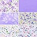 Purple Fat Quarters Fabric Bundles, Precut Quilting Fabric for Sewing Crafting,18