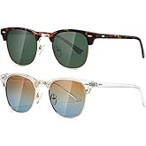 AEVOGUE Polarized Sunglasses For Women And Men Semi Rimless Frame Retro Sun Glasses AE0369
