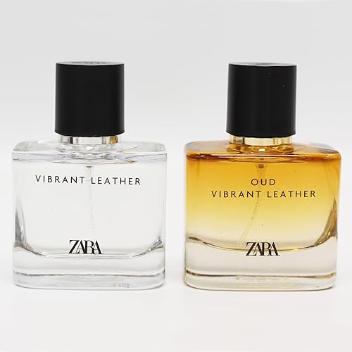 Zara Vibrant Leather and Oud Vibrant Leather Cologne for Men EDP Eau De  Parfum Fragrance Set 2x 60 ML FL