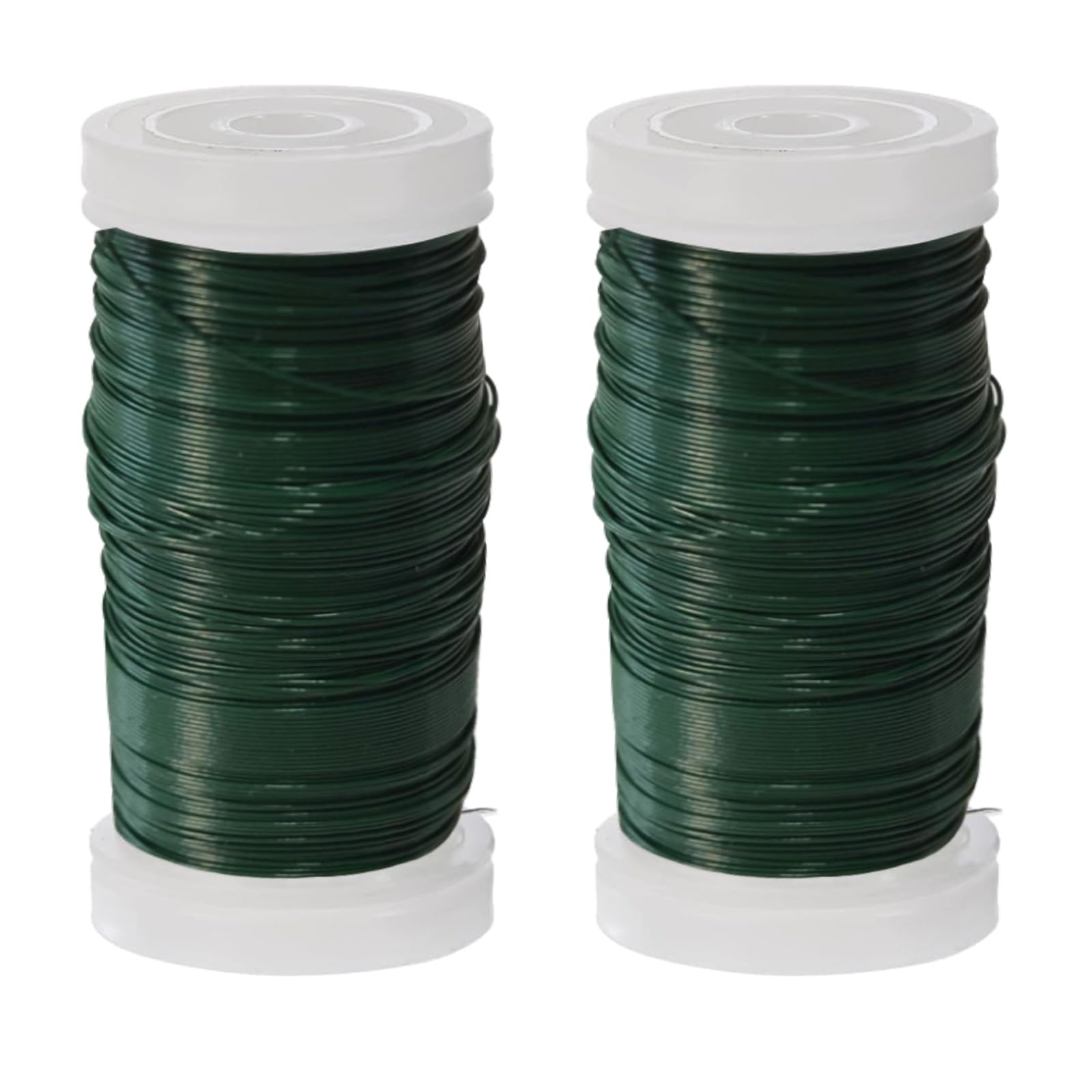 2 Rolls 55m Green Florists Wire Reel, 0.35 mm, Jewellley/DIY Craft Wire