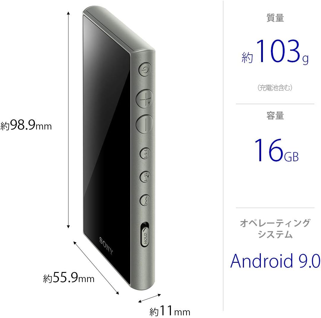 Amazon Co Jp ソニー ウォークマン 16gb Aシリーズ Nw A105 ハイレゾ対応 Mp3プレーヤー Bluetooth Android搭載 Microsd対応 タッチパネル搭載 最大26時間連続再生 360 Reality Audio再生可能モデル アッシュグリーン Nw A105 Gm 楽器