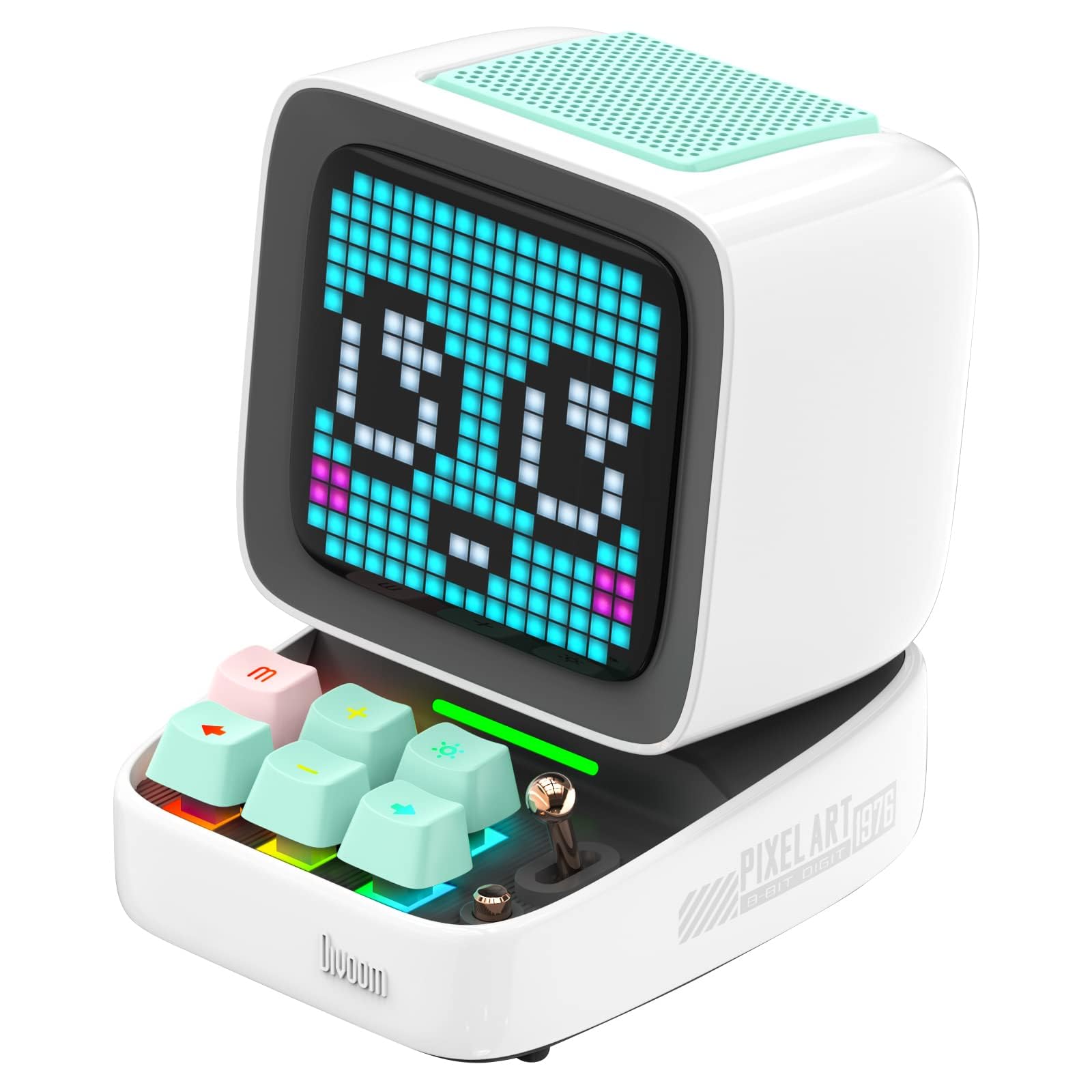Divoom Ditoo Multifunctional Pixel Art Bluetooth Speaker, Retro Portable Speaker with Programmable RGB Led Screen, Mechanical Keyboard, Smart Alarm Clock, Supports TF Card & Radio — image 1