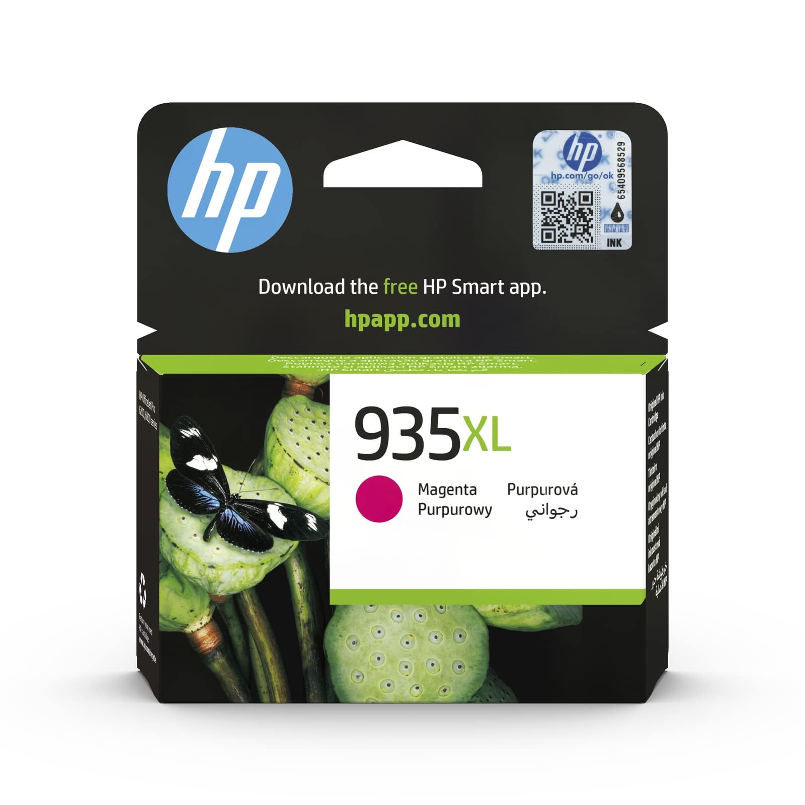 HP C2P25AE 935XL High Yield Original Ink Cartridge, Magenta, Single Pack