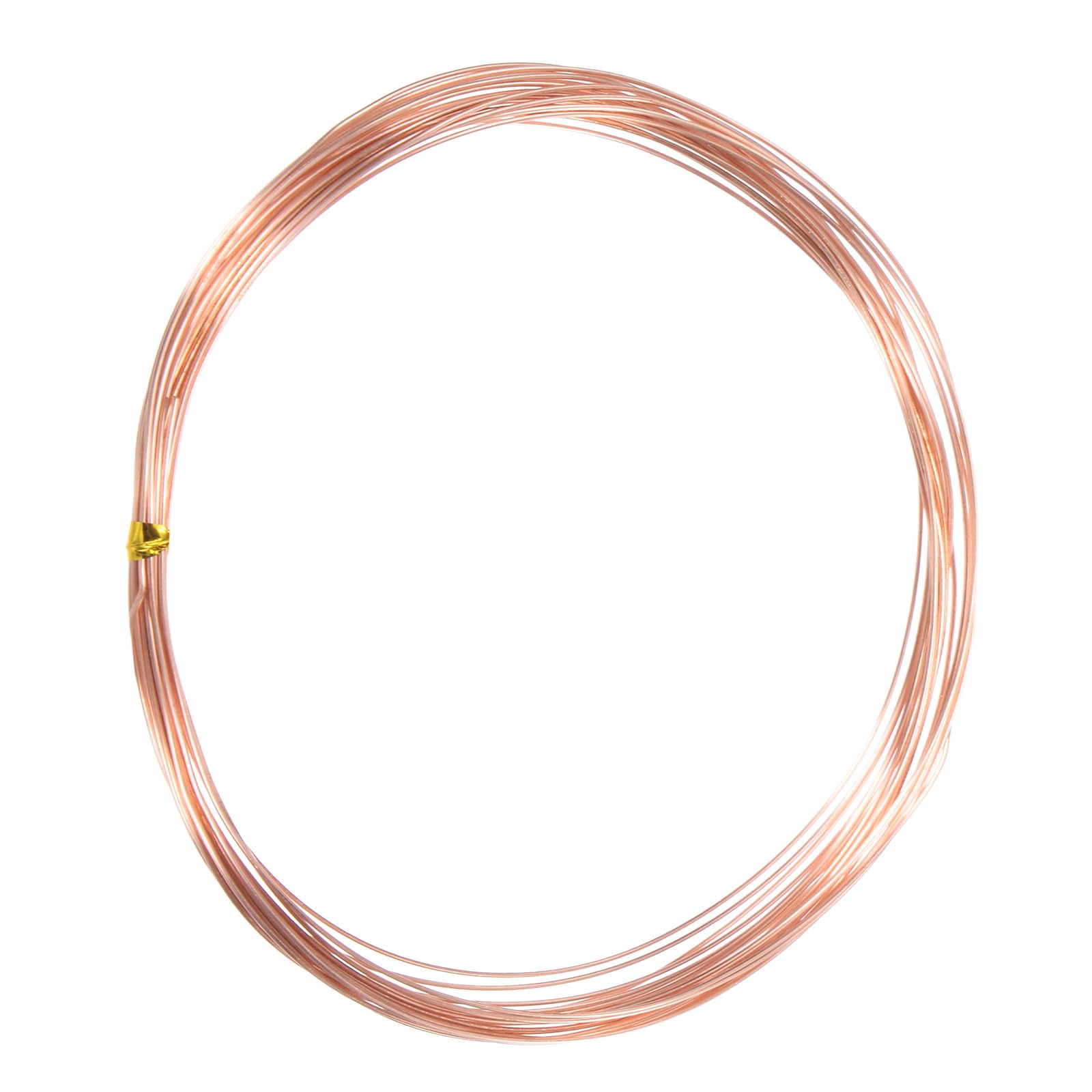 M METERXITY 99.9% Soft Copper Wire, 24 Gauge 16FT Pure Copper Wire for DIY Crafting/Jewelry Making/Gardening Plant/Beading, Craft Wire [0.5mm, 5M]