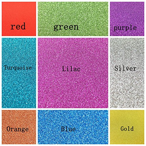 10 Sheets A4 Glitter Self-Adhesive Craft Vinyl Art Sparkling Sign Sticker Gemstone Metallic Colour Diy Gift (Black) - Thumbnail 4