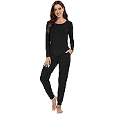 WiWi Viscose from Bamboo Women's Pajama Set Soft Long Sleeve Pajamas Sets S-XXL