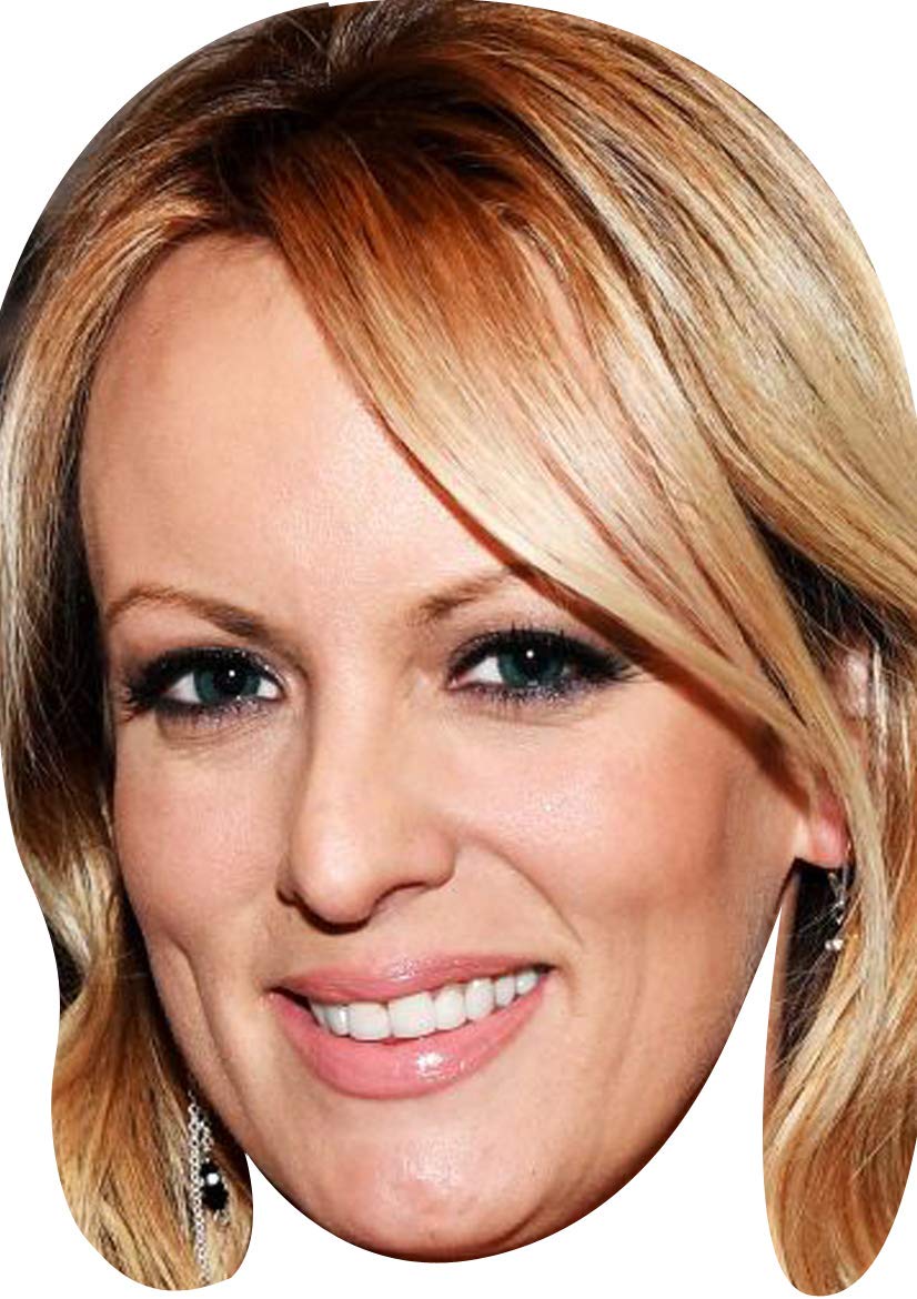 FoxyPrinting Stormy Daniels Tv Movie Star Celebrity Cardboard Party Face Mask Fancy Dress