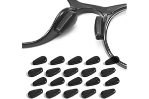 Omnful Eyeglass Nose Pads, 3.2mm Thickness Adhesive Anti Slip Glasses Nose Pad with Air Bag, for Eyeglasses Sunglasses Reading Glasses (10 Pairs, Black)