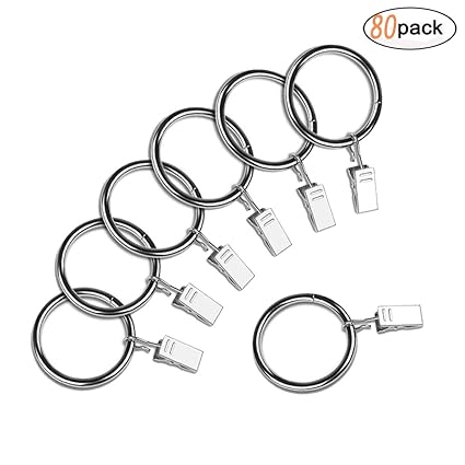 Amazon Com Ddsky Pack Of 80 Rustproof Drapery Window Clip Rings