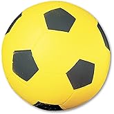 Champion Sports Coated High Density Foam Soccer Ball, Yellow, Black, 4