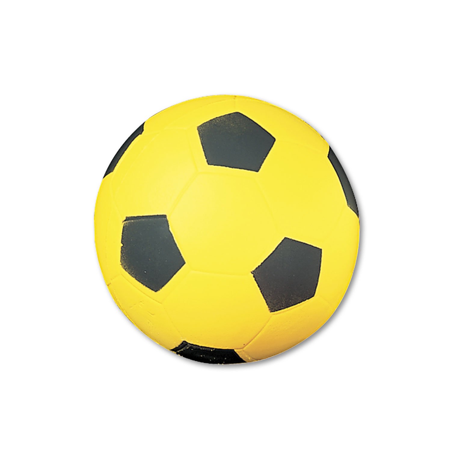 Photo 1 of Champion Sports Coated High Density Foam Soccer Ball, Yellow, Black, 4
