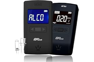 iBACheck Portable Breathalyzer with High Accuracy Semiconductor Sensor, 4 Default Units can be Set, Alcohol Detector with fit 2 Different Mouthpieces…