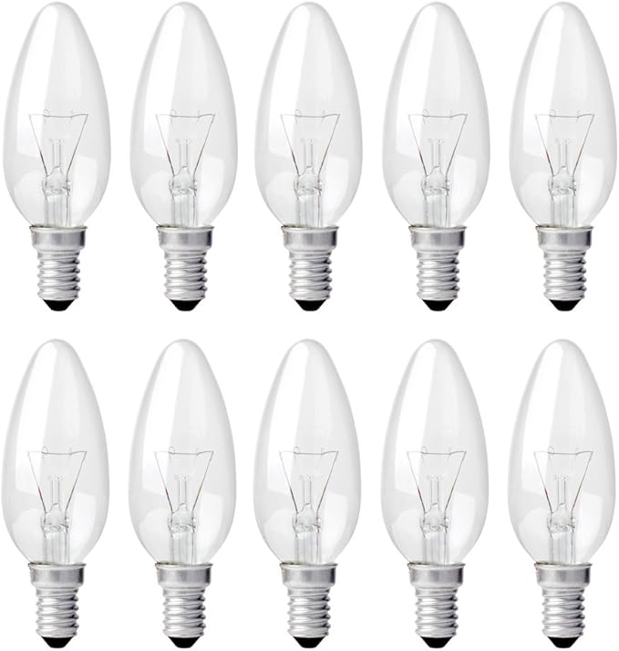 10x Gluhbirnen Kerzen Gedreht 40w E14 Matt Gluhlampen Gluhlampe Dimmbar Warmweiss Leuchtmittel