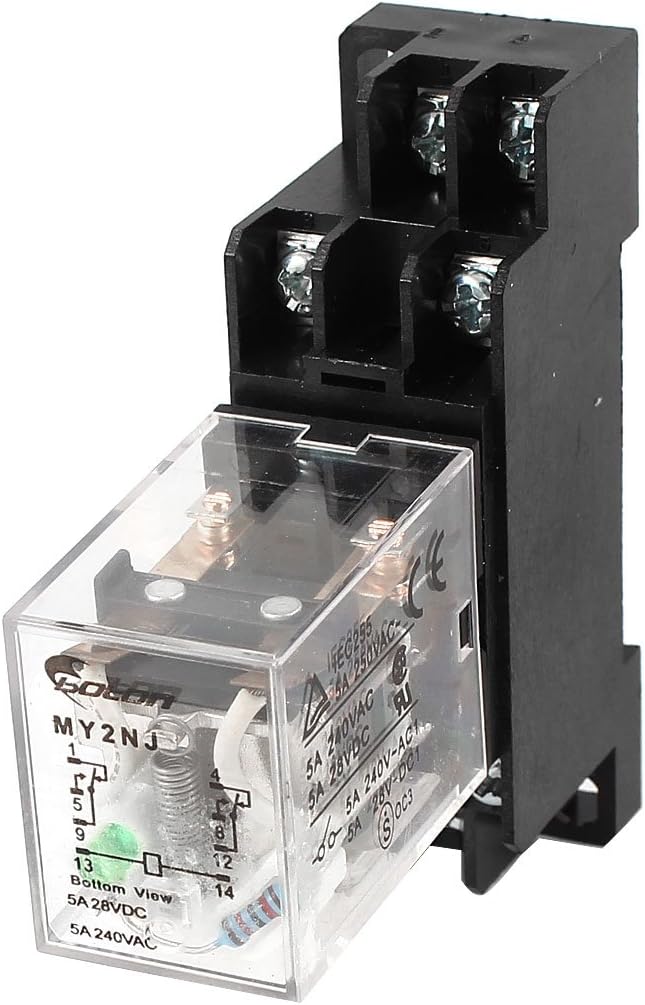 Sourcingmap MY2NJ 24V DC Coil Voltage General Purpose Power Relay 8Pin w Socket