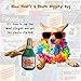 Haute Diggity Dog Woof Clicquot Rose Plush Squeaker Bottle - Small Machine-Washable Safe Fabric for Enrichment - Designer Dog Toys & Birthday Dog Toy for Puppies & All Breeds, Size Small