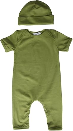 green baby romper