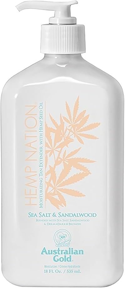 Australian Gold Hemp Nation Sea Salt and Sandalwood Tan Extender Body Lotion