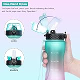 OLDLEY 750ml Water Bottle with Straw, BPA Free Tritan, Leakproof, Time Markers, view 5