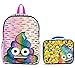 Emoji Rainbow Poo Print 16 Backpack and Insulated Lunchbox Set