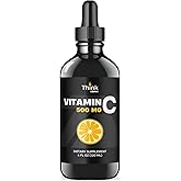 Think Above High Potency Liquid Vitamin C Drops – 500 mg Immune Support Supplement for Adults & Kids – Easy Absorption, 4 fl oz (120 ml) Vitamin C Liquid Formula
