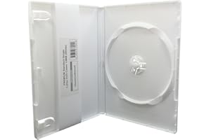 (10) CheckOutStore Premium Standard Single 1-Disc DVD Cases 14mm (White)