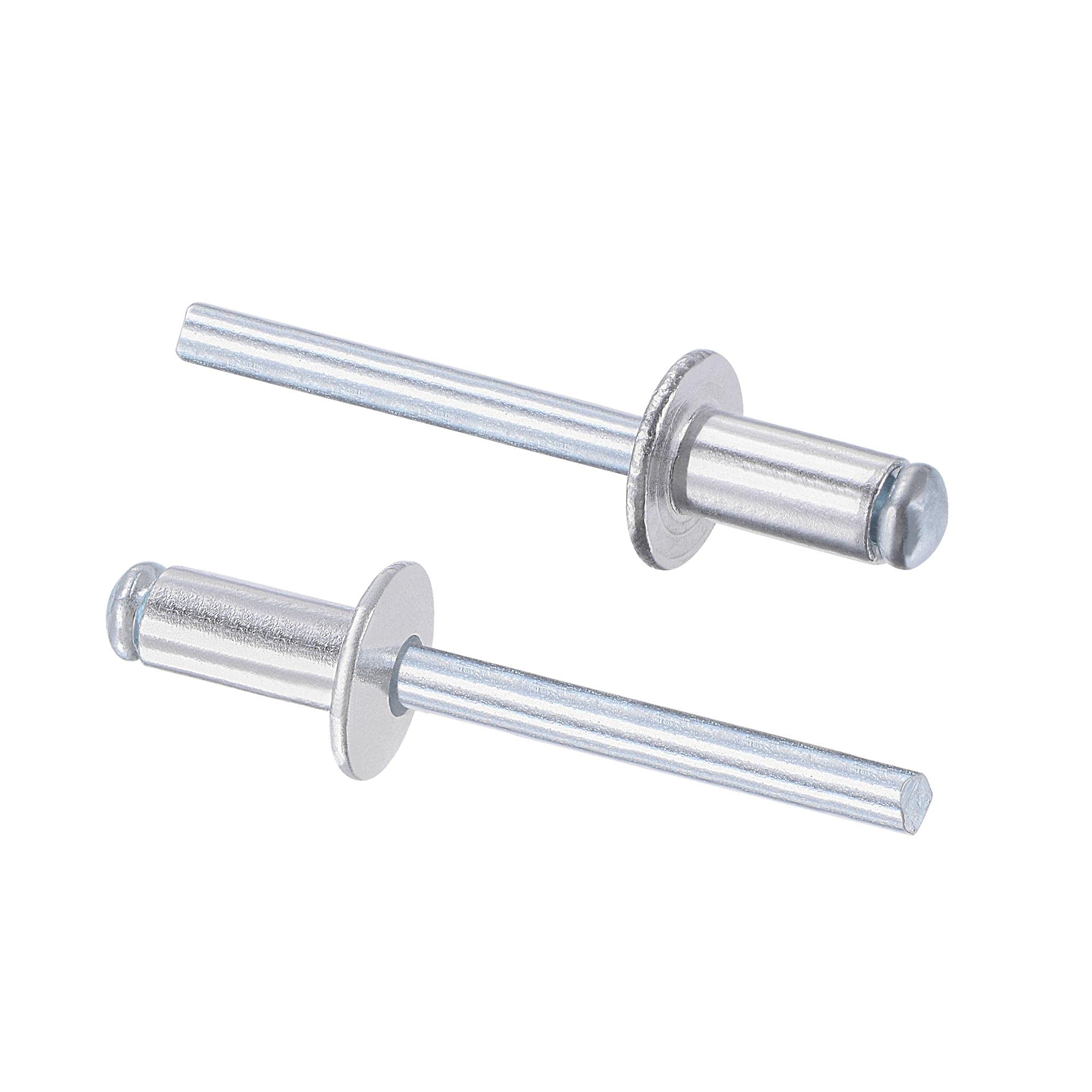 sourcing map Blind Rivets, Aluminum Pull Rivets Core Decoration Rivets 6mm Diameter 12mm Grip Length Silver Tone, 25pcs